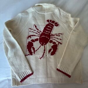 Cream and Red Lobster Sweater